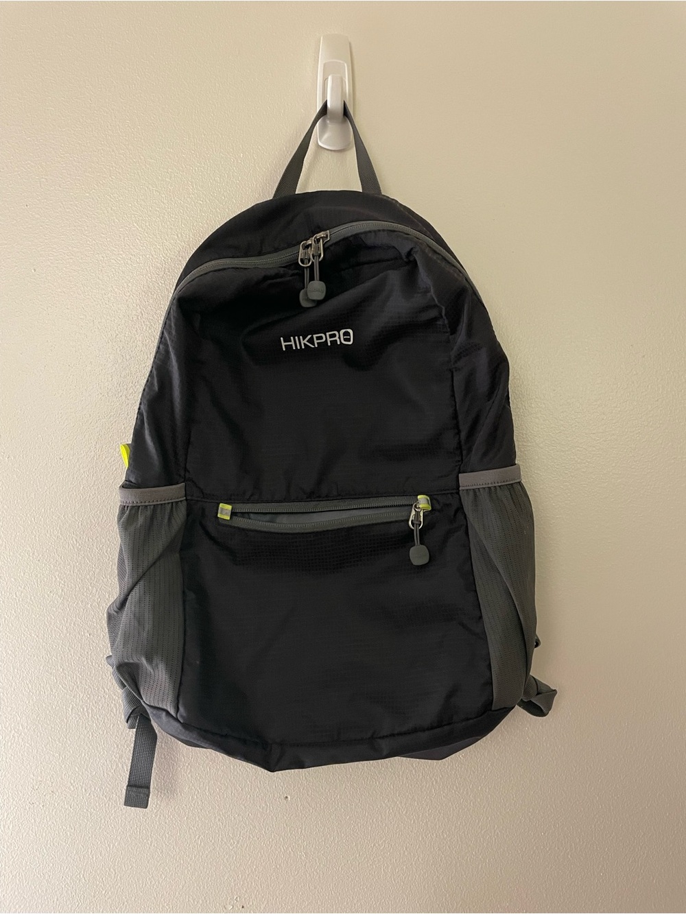 Black & Gray Lightweight Packable Backpack